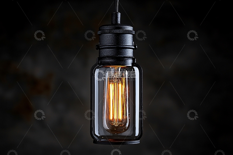 高清大图下载【趣麦麦图】黑色工业风吊灯