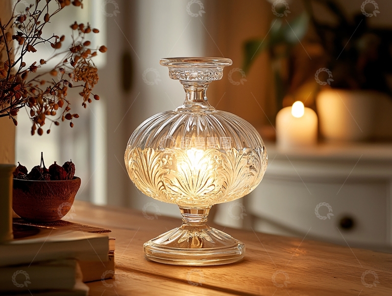 高清大图下载【趣麦麦图】复古玻璃台灯