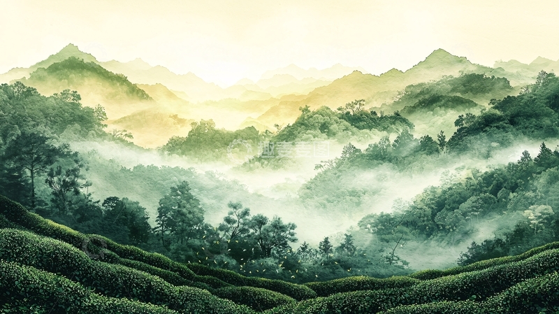 高清大图下载【趣麦麦图】水墨画山水