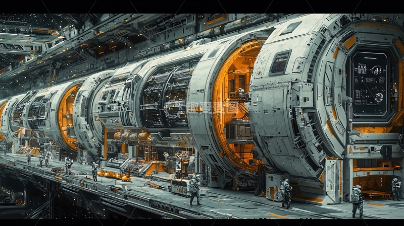 高清大图下载【趣麦麦图】未来科技感飞船内部