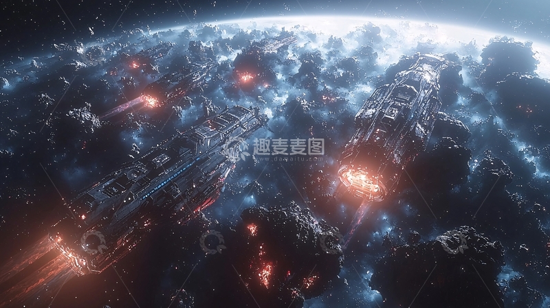 高清大图下载【趣麦麦图】太空战舰