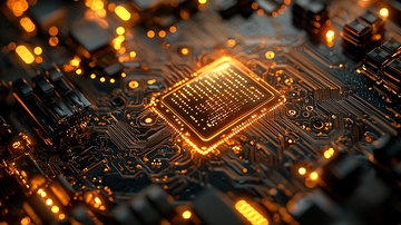 发光电路板中央处理器特写