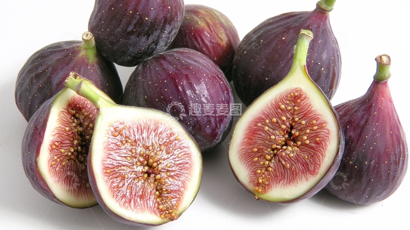 高清大图下载【趣麦麦图】紫红色新鲜无花果堆积