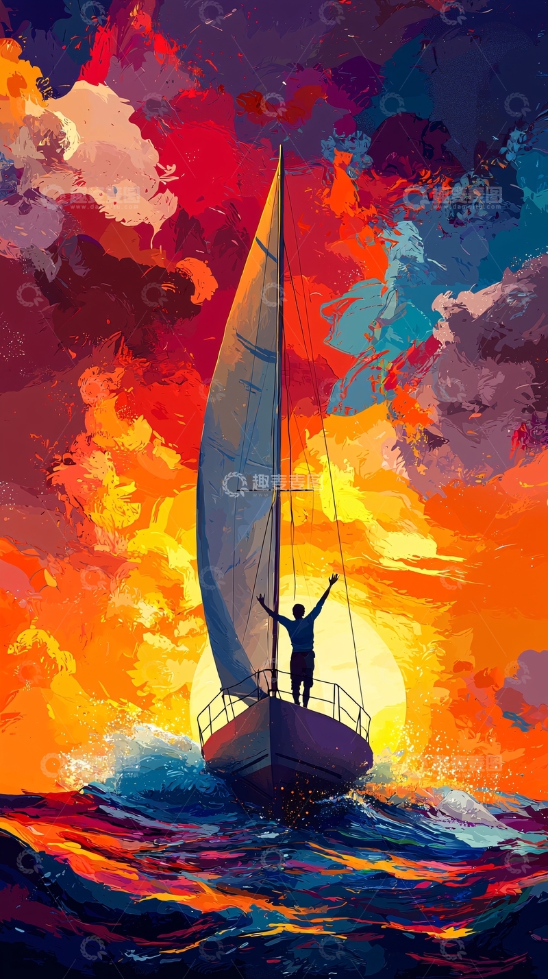 高清大图下载【趣麦麦图】海上扬帆