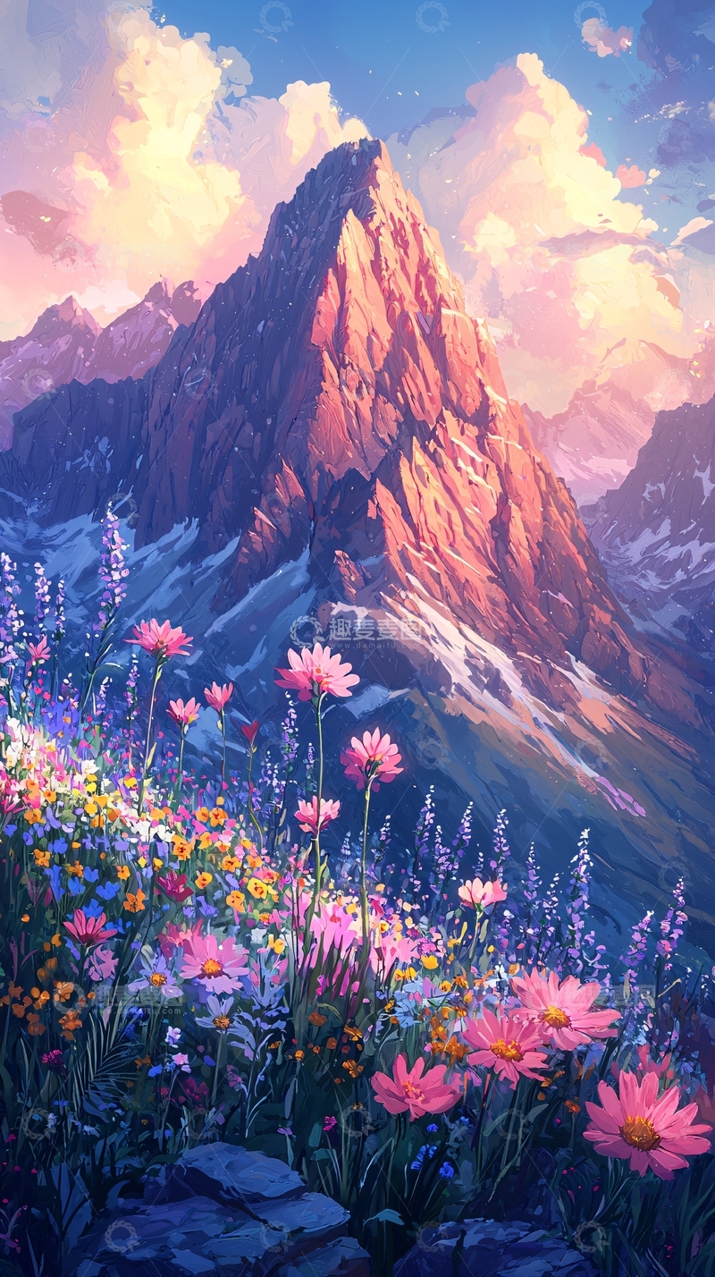 高清大图下载【趣麦麦图】山峰花卉唯美风光