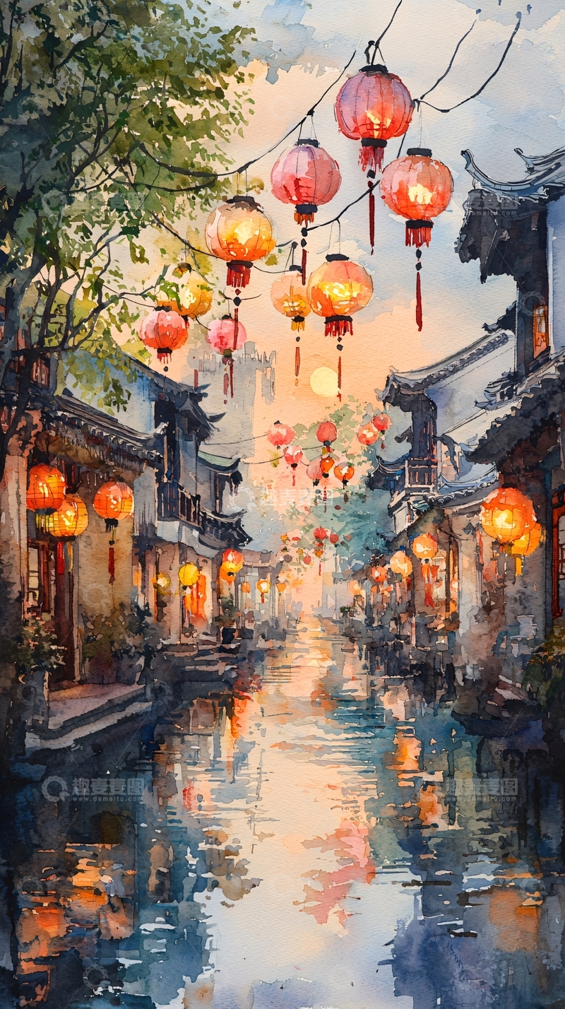 高清大图下载【趣麦麦图】水彩画