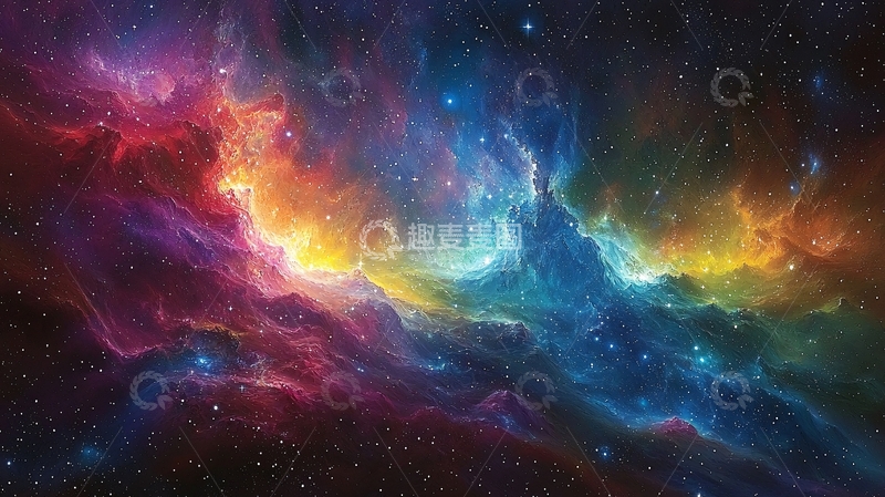 高清大图下载【趣麦麦图】绚丽多彩的宇宙星云