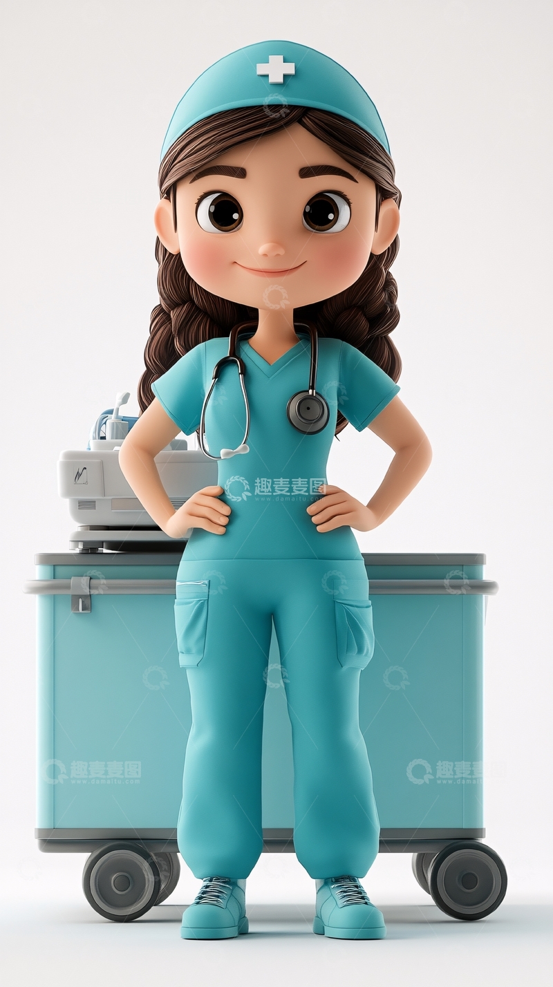 高清大图下载【趣麦麦图】卡通护士