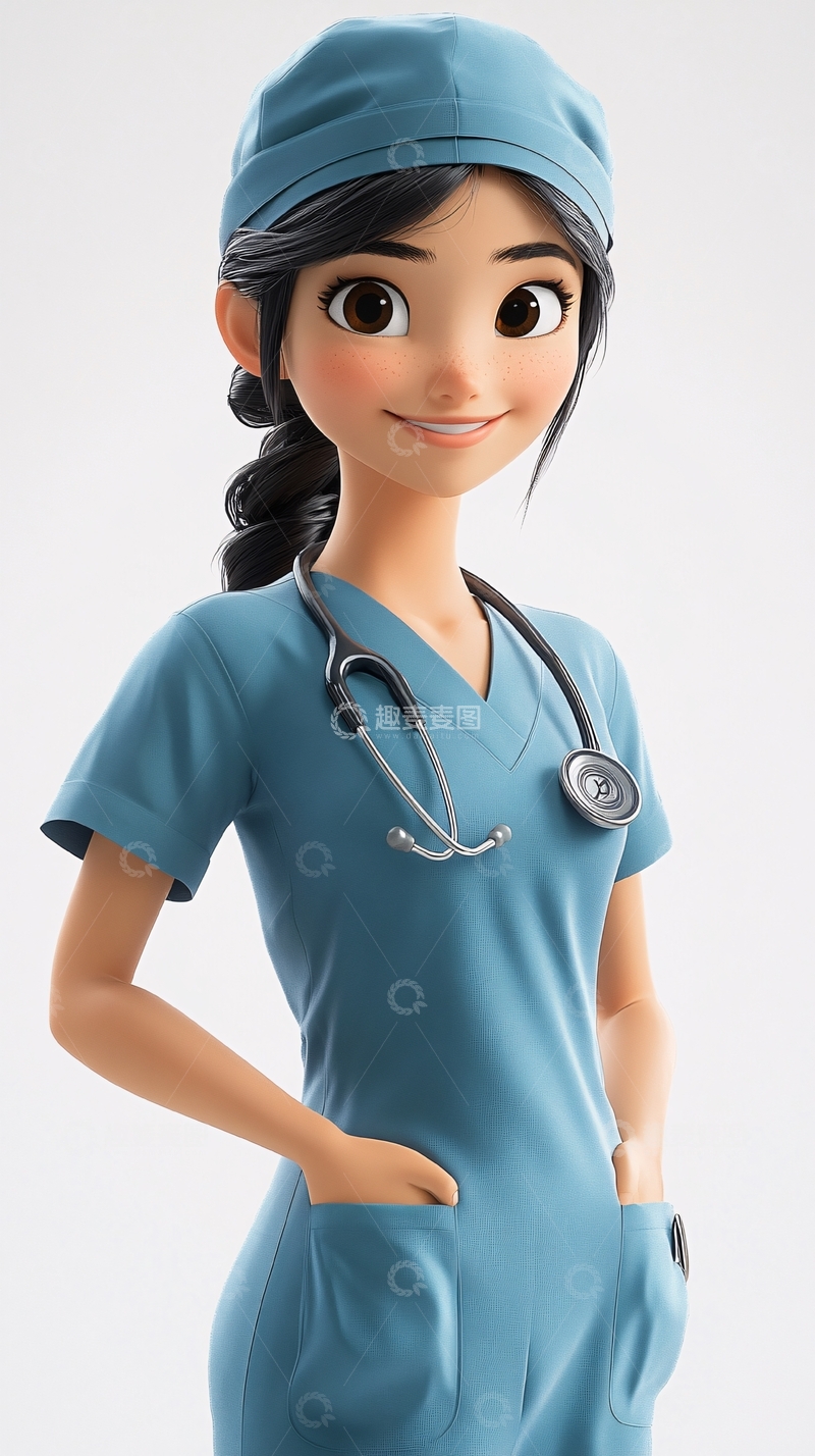 高清大图下载【趣麦麦图】卡通护士