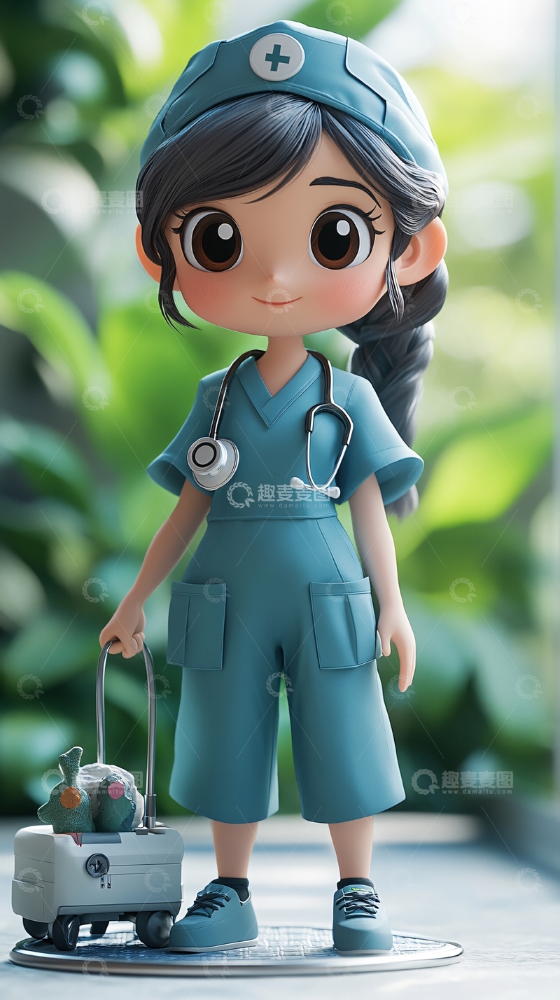 高清大图下载【趣麦麦图】卡通护士
