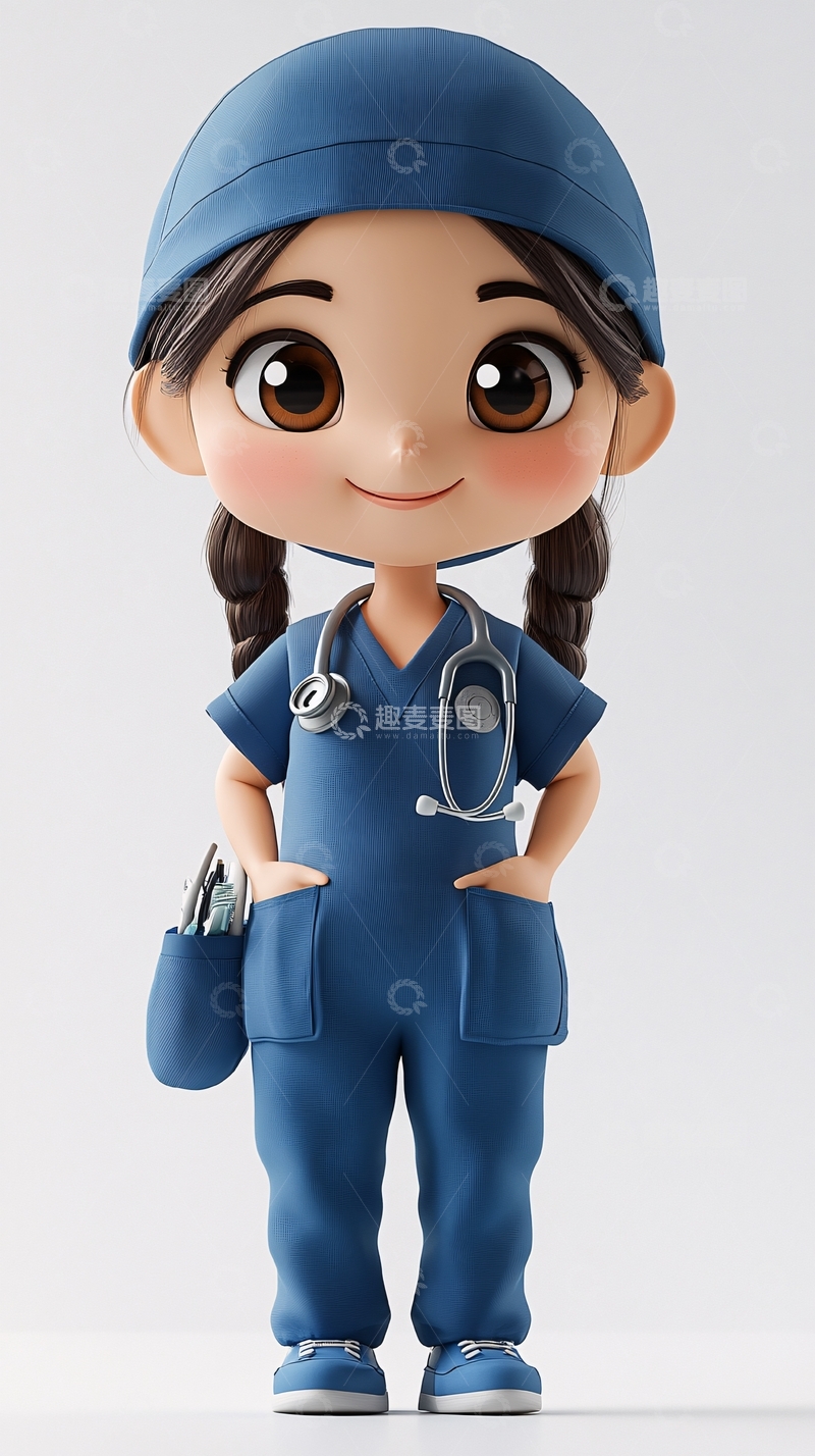 高清大图下载【趣麦麦图】卡通护士