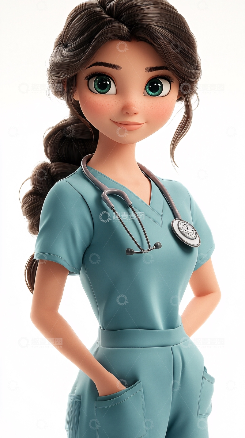 高清大图下载【趣麦麦图】卡通护士