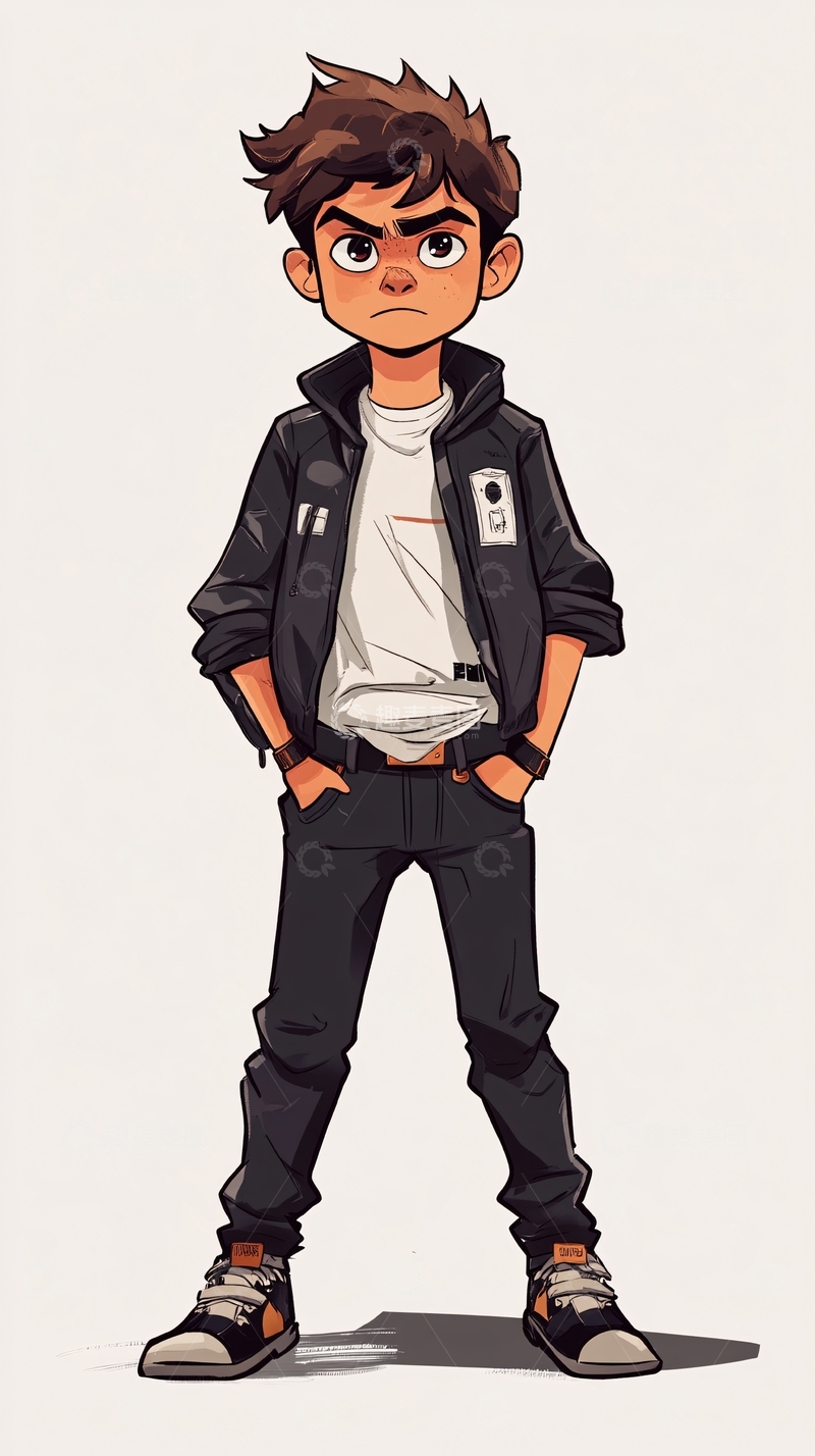 高清大图下载【趣麦麦图】少年卡通人物