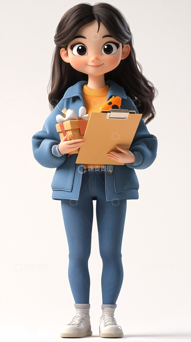 高清大图下载【趣麦麦图】卡通女孩68