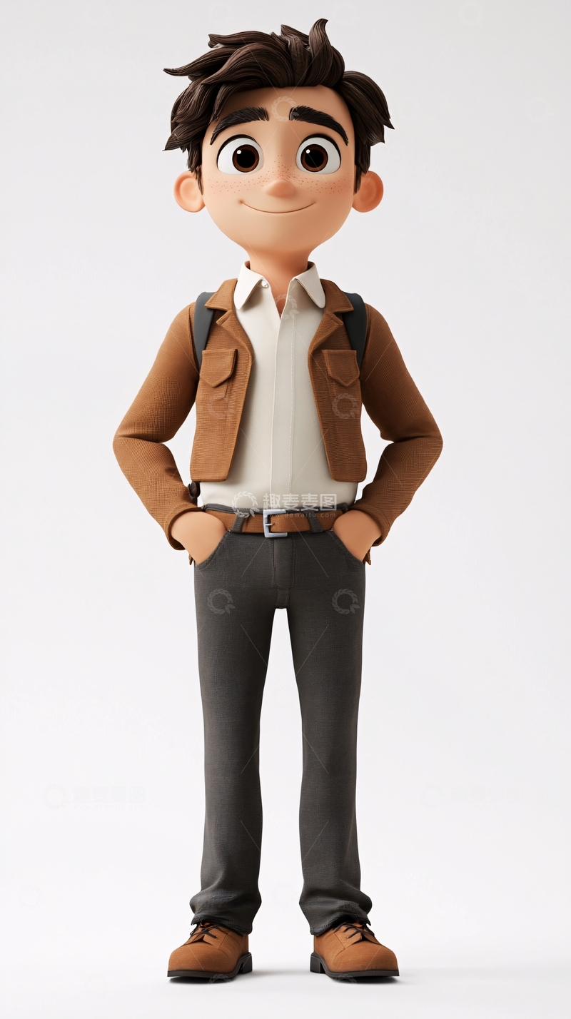 高清大图下载【趣麦麦图】卡通男孩
