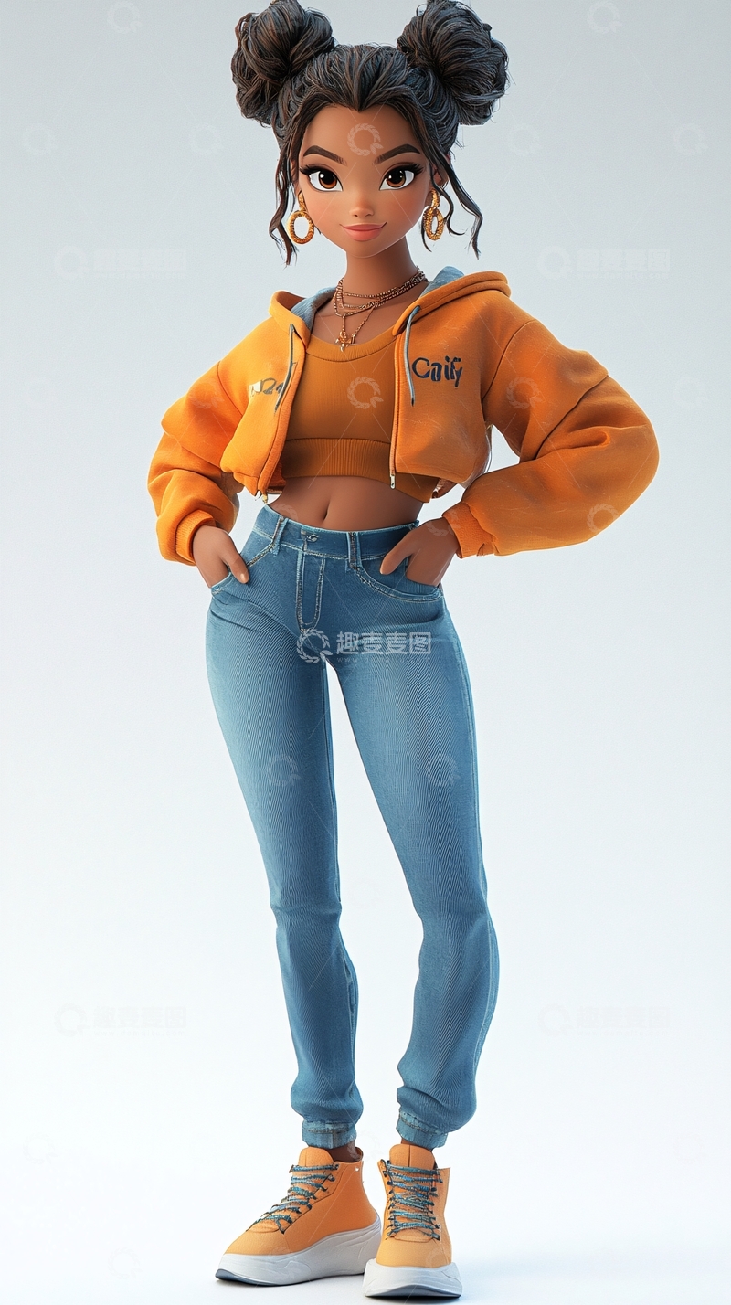 高清大图下载【趣麦麦图】卡通女孩72