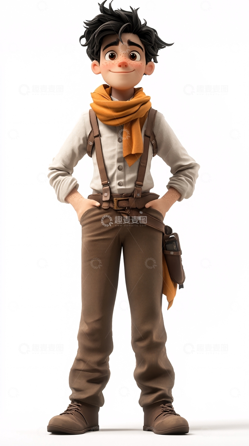 高清大图下载【趣麦麦图】卡通男孩