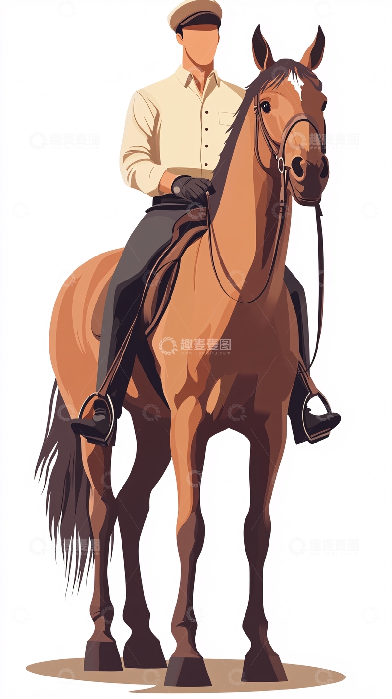 高清大图下载【趣麦麦图】骑马的男人