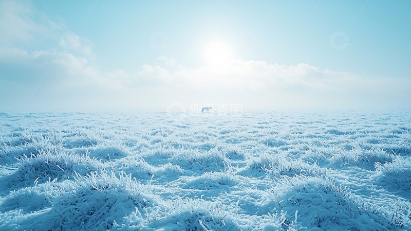 高清大图下载【趣麦麦图】冰雪覆盖的广阔原野