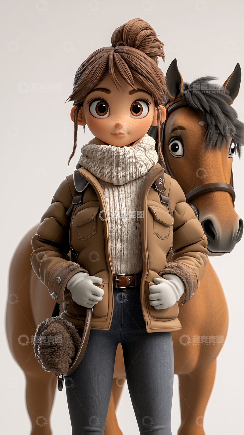 高清大图下载【趣麦麦图】卡通女孩69