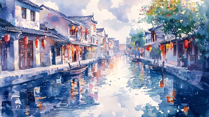 高清大图下载【趣麦麦图】水墨江南水乡