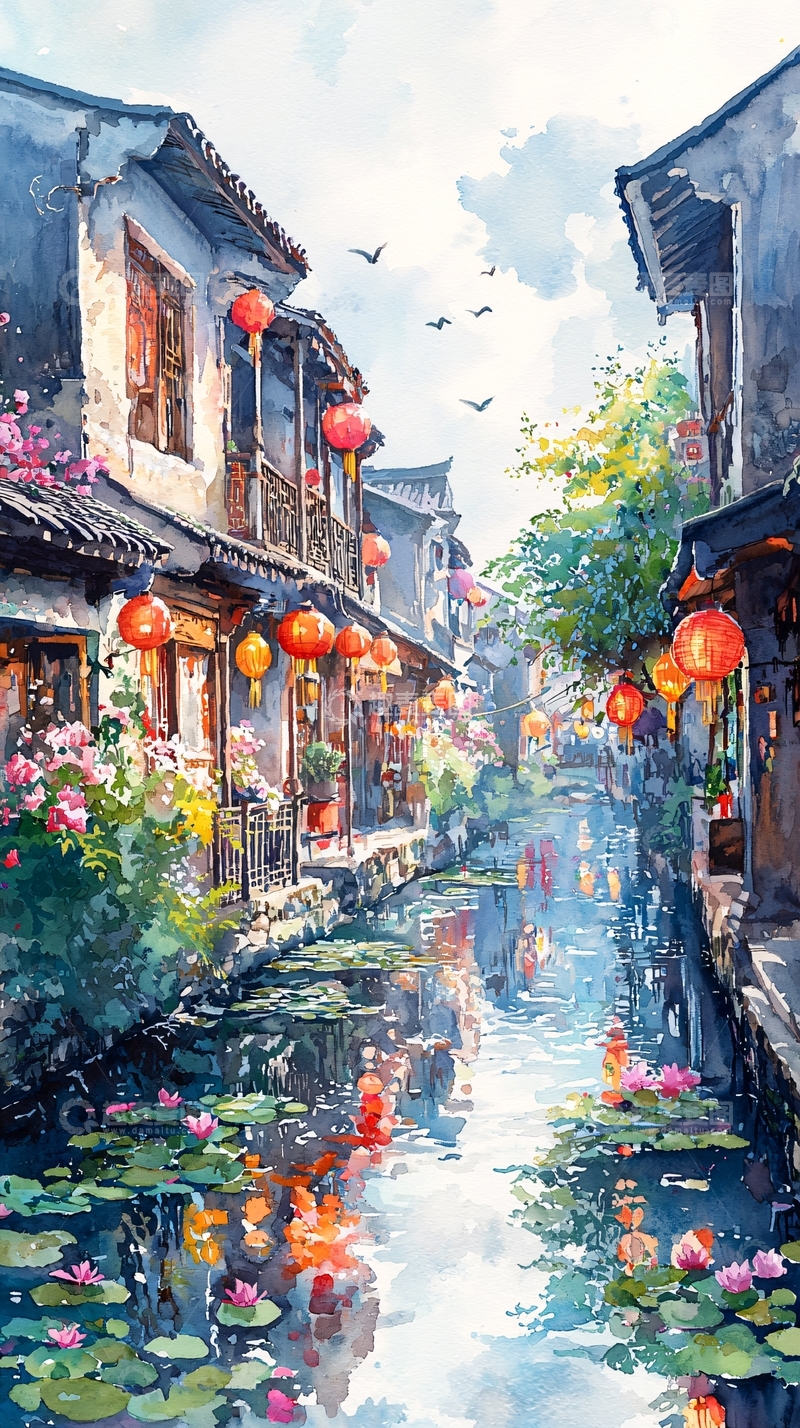 高清大图下载【趣麦麦图】水墨江南水乡