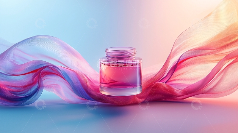高清大图下载【趣麦麦图】粉色液体瓶子