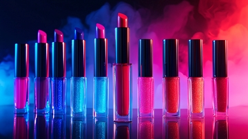 炫彩唇膏烟雾背景