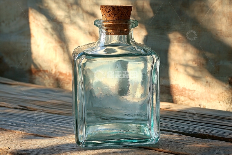 高清大图下载【趣麦麦图】方形玻璃瓶装液体