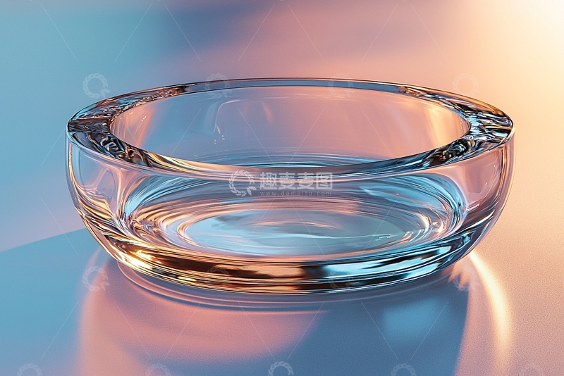 高清大图下载【趣麦麦图】晶莹剔透的玻璃碗