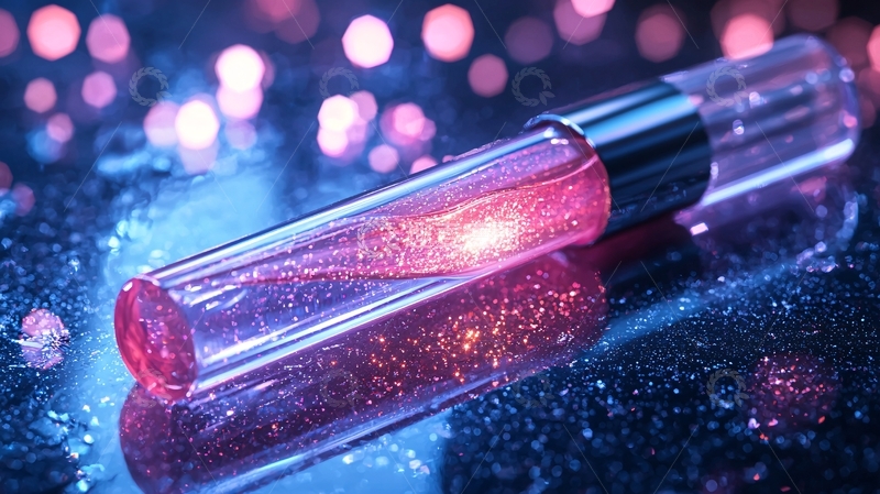 高清大图下载【趣麦麦图】闪光粉色唇彩特写