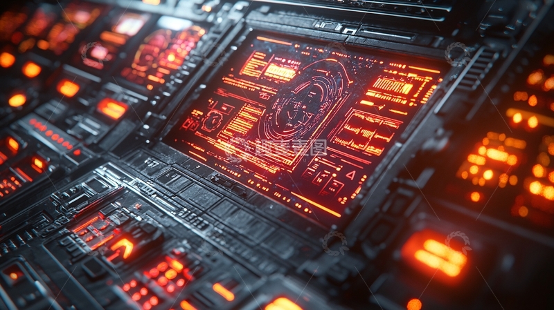 高清大图下载【趣麦麦图】未来科技控制面板