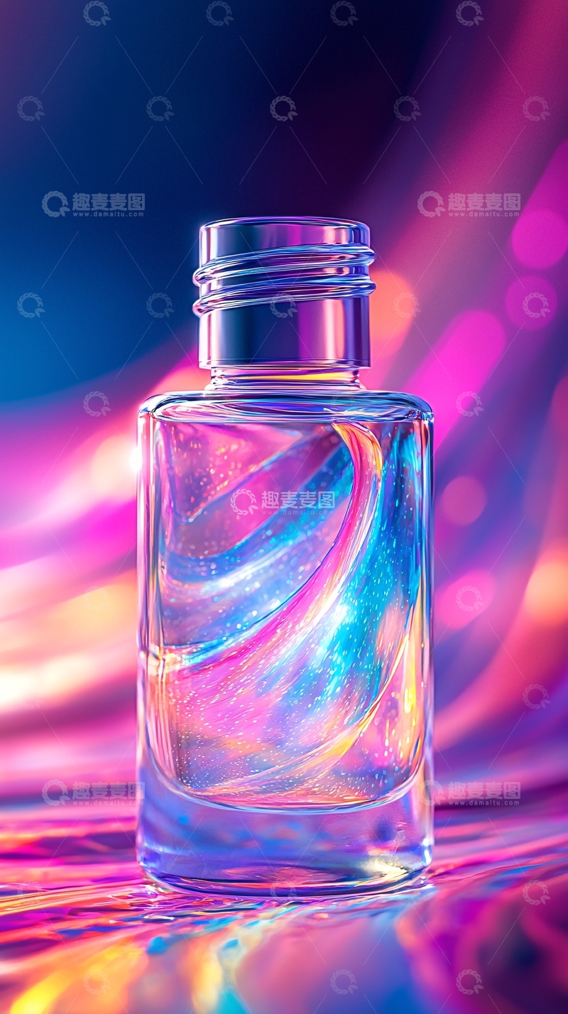高清大图下载【趣麦麦图】彩色液体在透明瓶中