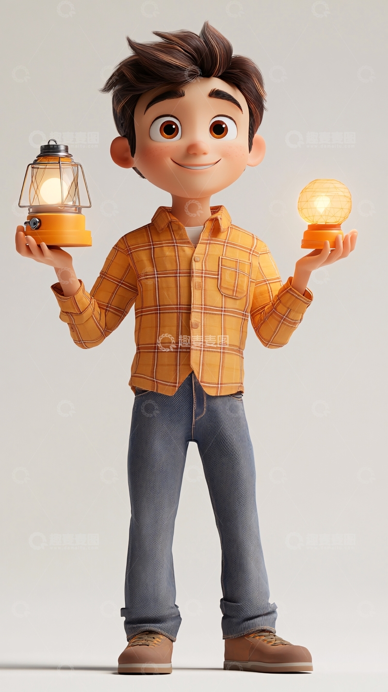 高清大图下载【趣麦麦图】卡通男孩