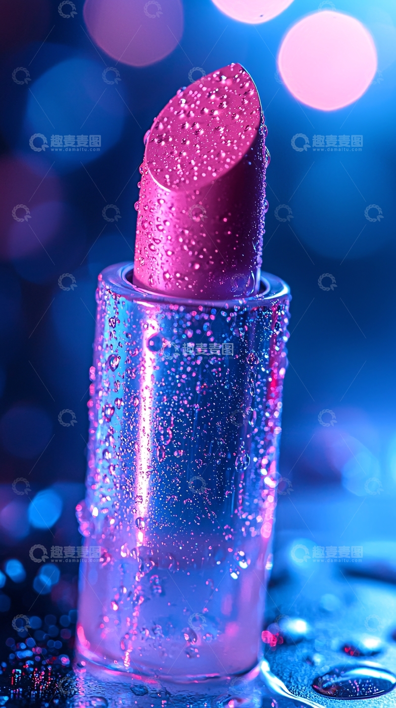 高清大图下载【趣麦麦图】水珠口红特写