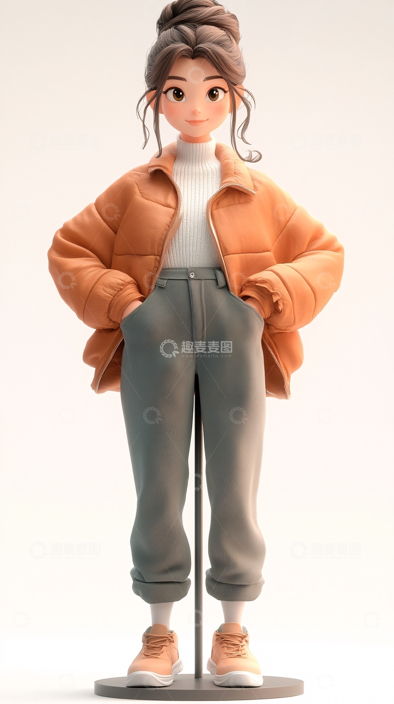 高清大图下载【趣麦麦图】卡通女孩76