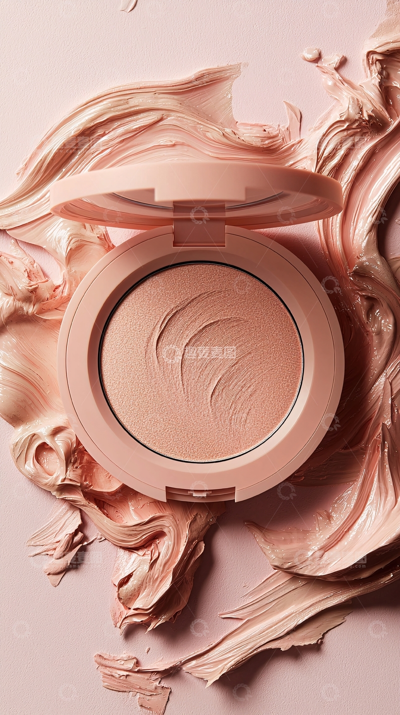 高清大图下载【趣麦麦图】粉色底妆产品