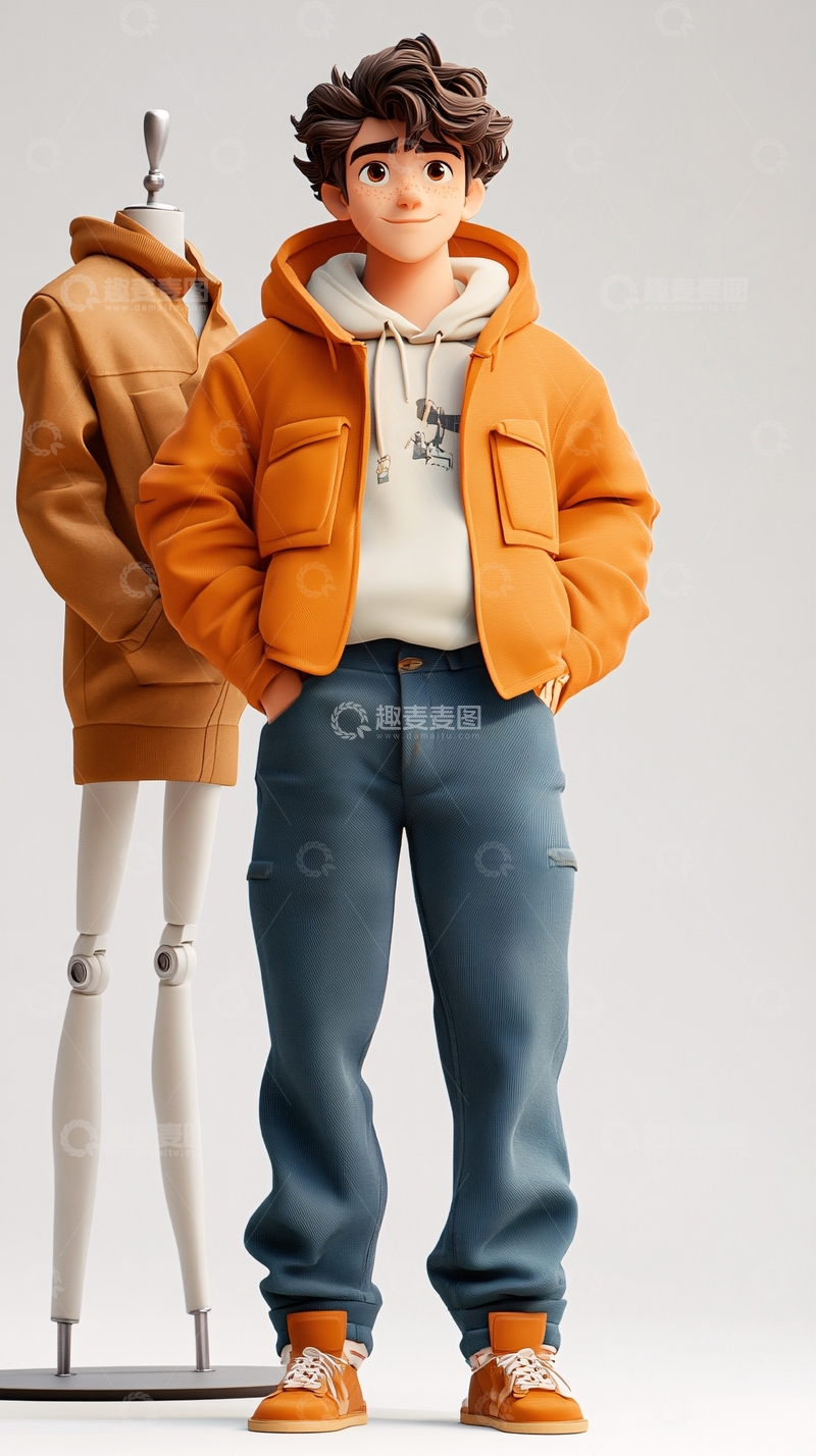 高清大图下载【趣麦麦图】-卡通男孩