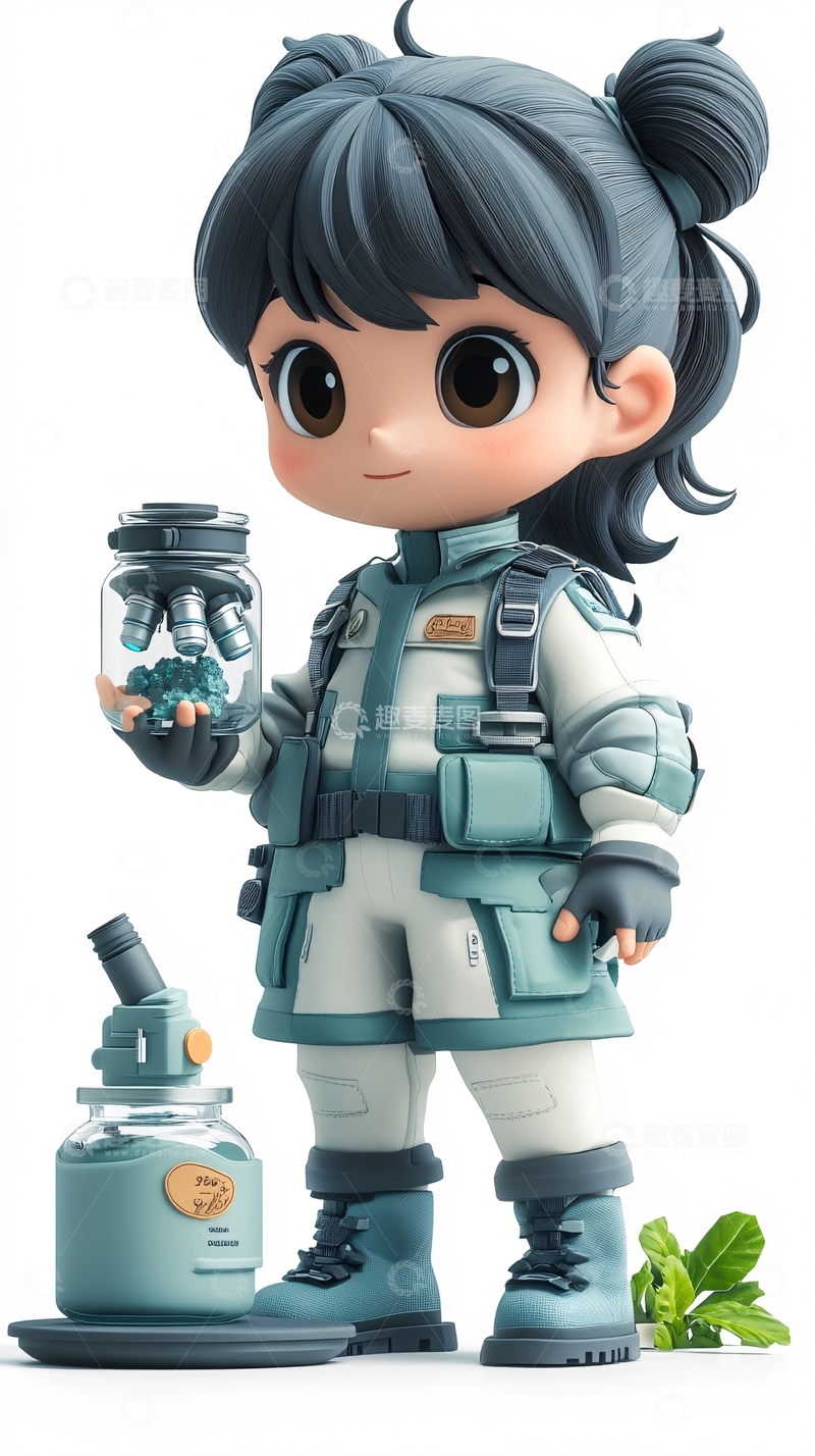 高清大图下载【趣麦麦图】可爱卡通女孩