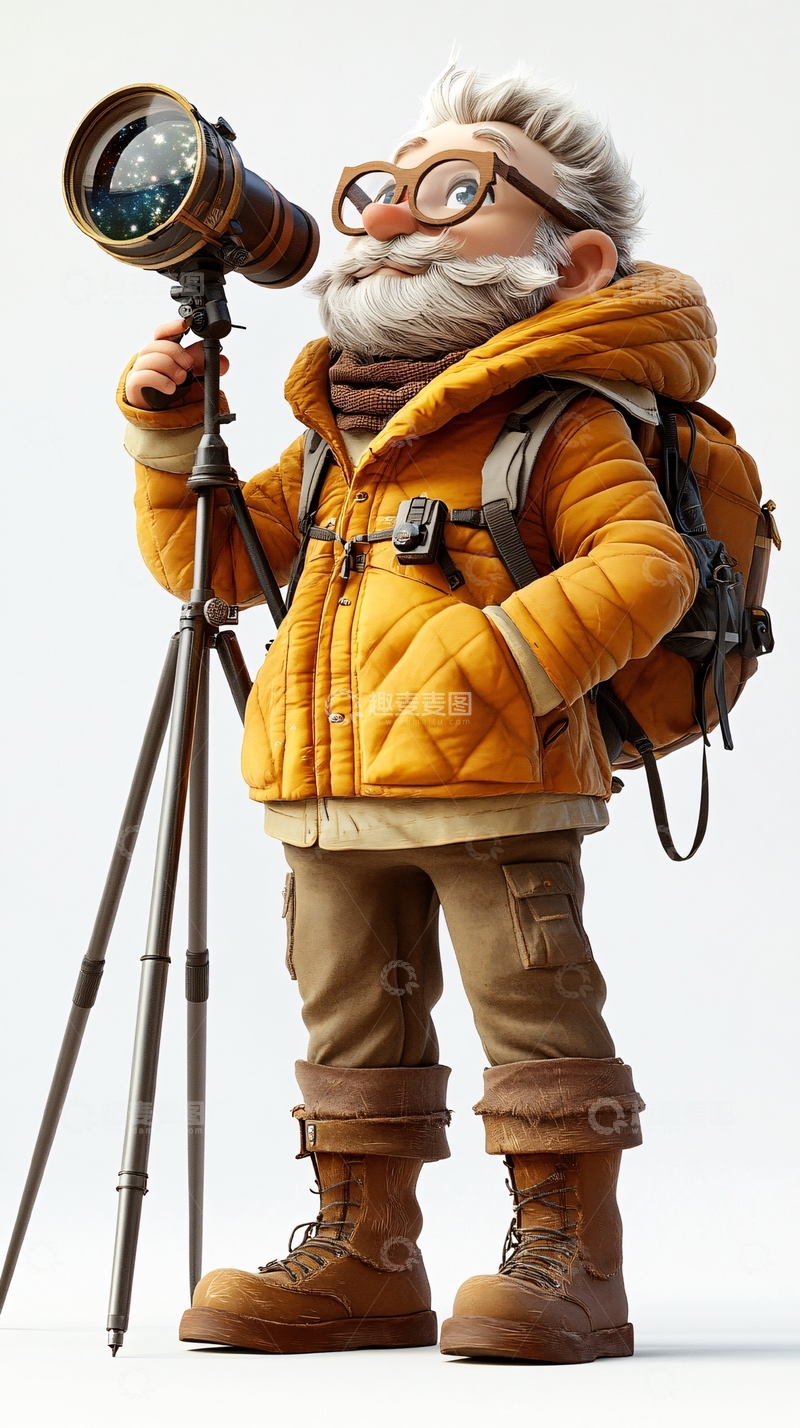 高清大图下载【趣麦麦图】卡通老爷爷