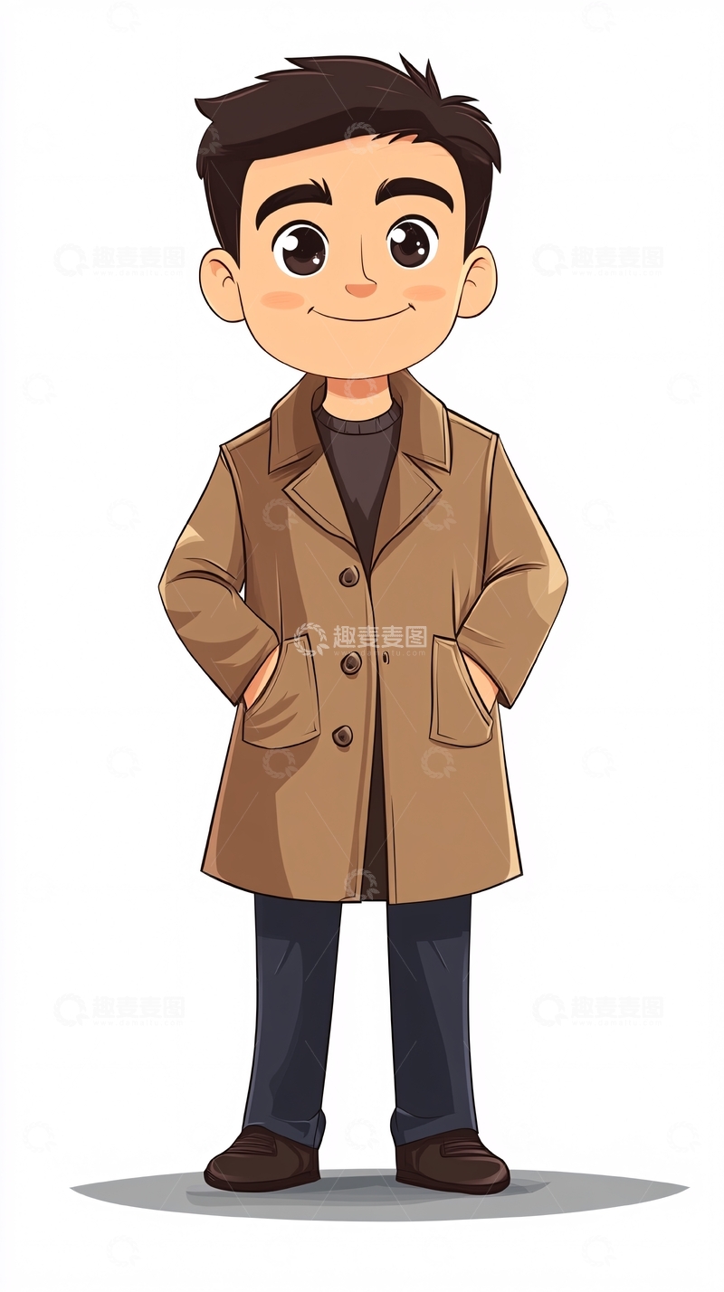 高清大图下载【趣麦麦图】卡通男孩