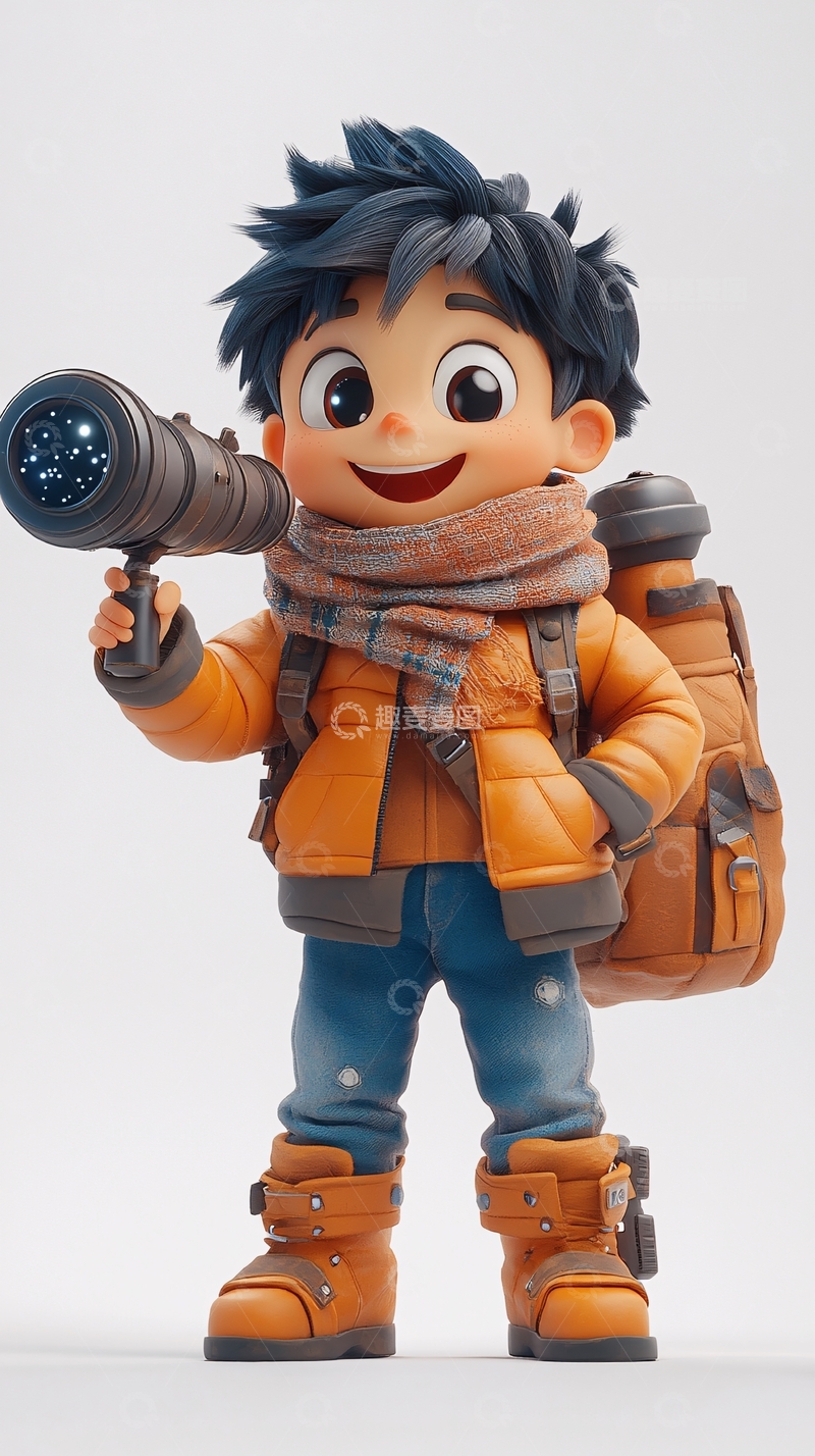 高清大图下载【趣麦麦图】可爱卡通男孩