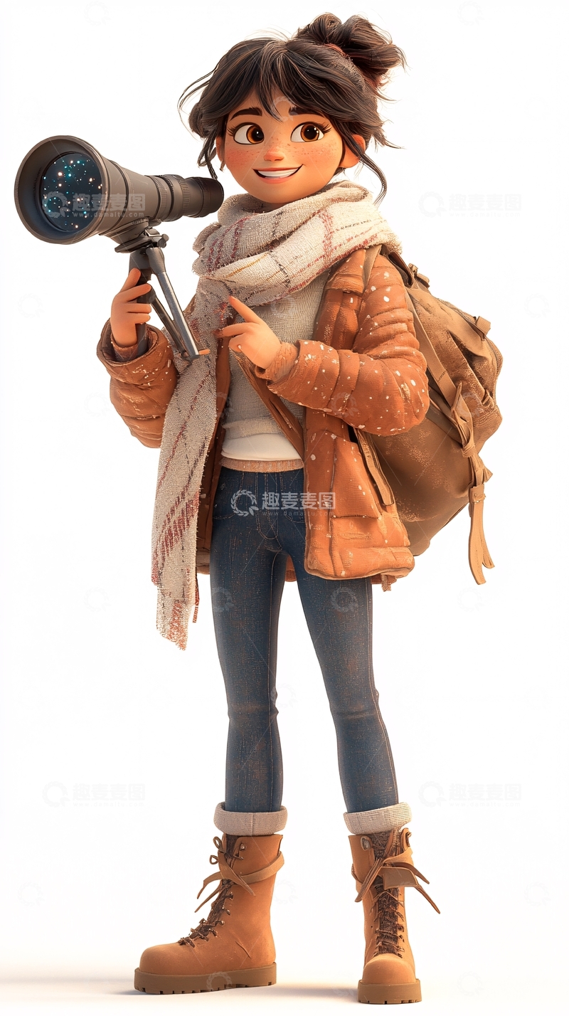 高清大图下载【趣麦麦图】卡通女孩80