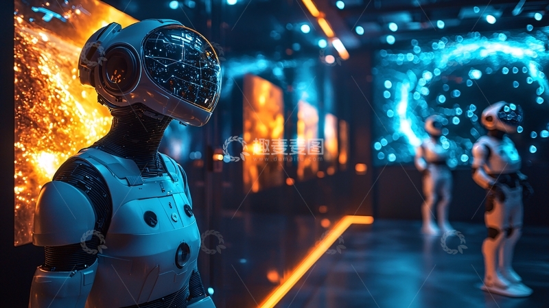 高清大图下载【趣麦麦图】科幻机器人未来世界