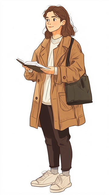 温柔系女生插画