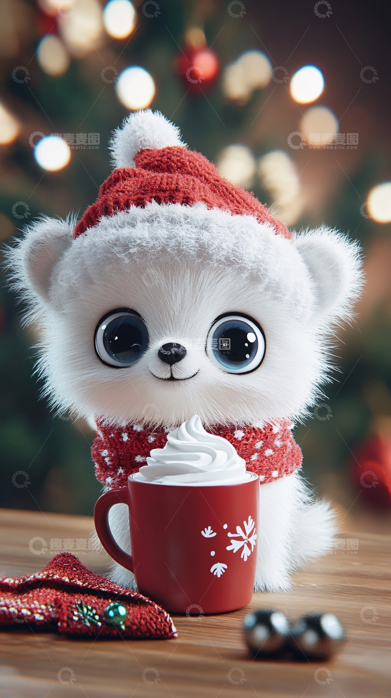 高清大图下载【趣麦麦图】圣诞节毛绒玩具熊