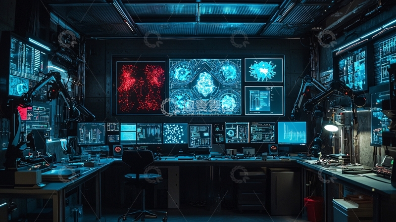 高清大图下载【趣麦麦图】科技感十足的未来实验室