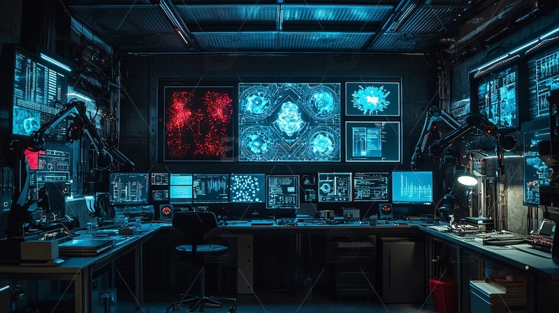 科技感十足的未来实验室