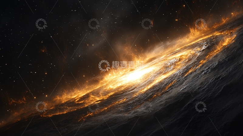 高清大图下载【趣麦麦图】燃烧的星系