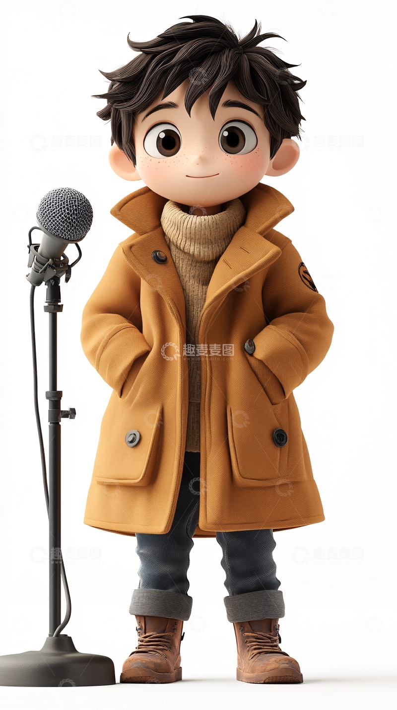高清大图下载【趣麦麦图】可爱卡通男孩